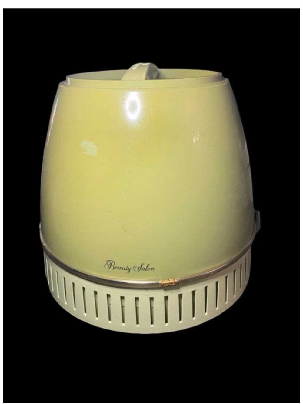 Lady Schick Consolette Beauty Salon Hard Bonnet Dryer Beige Adjustable Heat